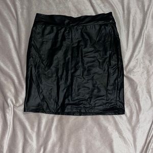 Black pleather Skirt